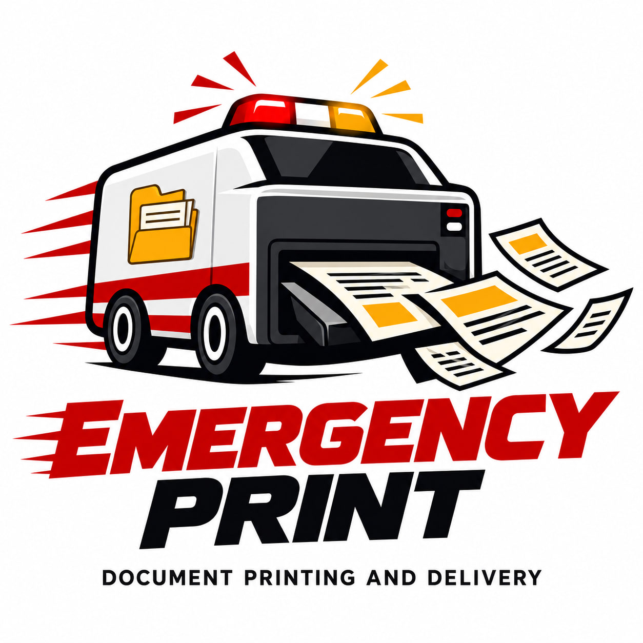 Emergency Print - an ambulance printing and delivering documents